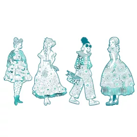 Djeco Színezés - Rebekka Divat - Rebekka & friends, 3–5 év, Többszínű