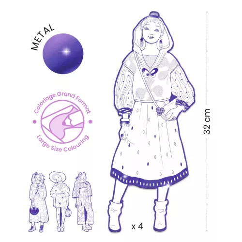 Djeco Színezés - Zaho Divat - Zaho & friends, 3–5 év, Többszínű