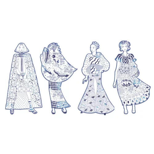 Djeco Színezés - Laura Divat - Laura & friends, 3–5 év, Többszínű