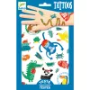 Djeco Tetováló matricák - Jópofák - Snouts, 3–5 év, Többszínű