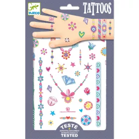 Djeco Tetováló matricák - Jenni ékszerei - Jenni's Jewels, 3–5 év, Többszínű