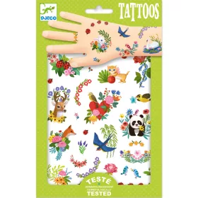 Djeco Tetováló matricák - Boldog tavasz - Happy spring, 3–5 év, Többszínű