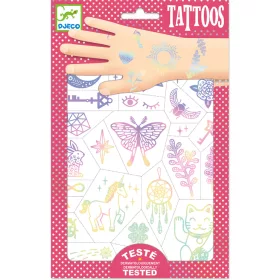 Djeco Tetováló matricák - Szerencsehozók - Lucky charms, 3–5 év, Többszínű