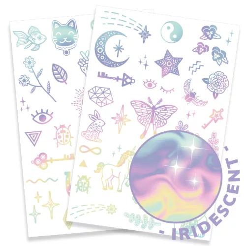 Djeco Tetováló matricák - Szerencsehozók - Lucky charms, 3–5 év, Többszínű