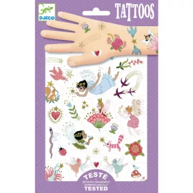 Djeco Tetováló matricák - Tündéri barátok - Fairy friends, 3–5 év, Többszínű