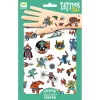 Djeco Tetováló matricák - Szupehősök - Heroes vs villains, 3–5 év, Többszínű