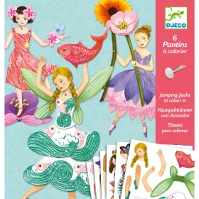 Djeco Kapcsos képkészítés - Tündérek - Fairies, 3–5 év, Többszínű