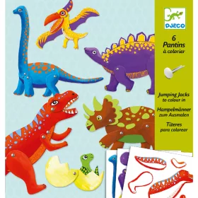 Djeco Kapcsos képkészítés - Dinszauruszok - Dinos, 3–5 év, Többszínű