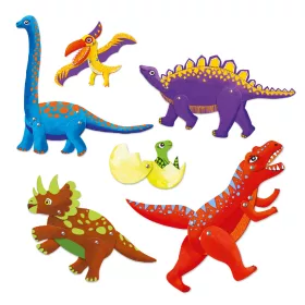 Djeco Kapcsos képkészítés - Dinszauruszok - Dinos, 3–5 év, Többszínű