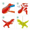 Djeco Kapcsos képkészítés - Dinszauruszok - Dinos, 3–5 év, Többszínű