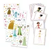 Djeco Papírbaba öltöztető - Nagyidők viseletei - Dresses through the seasons, 0–2 év, Többszínű
