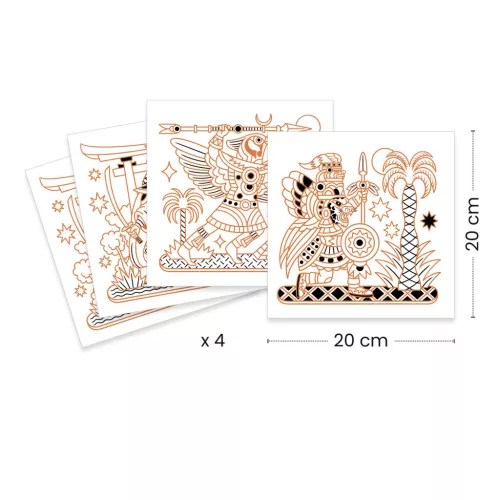 Djeco Csillámló színezők - Állatharcosok - Animal warriors, 3–5 év, Többszínű