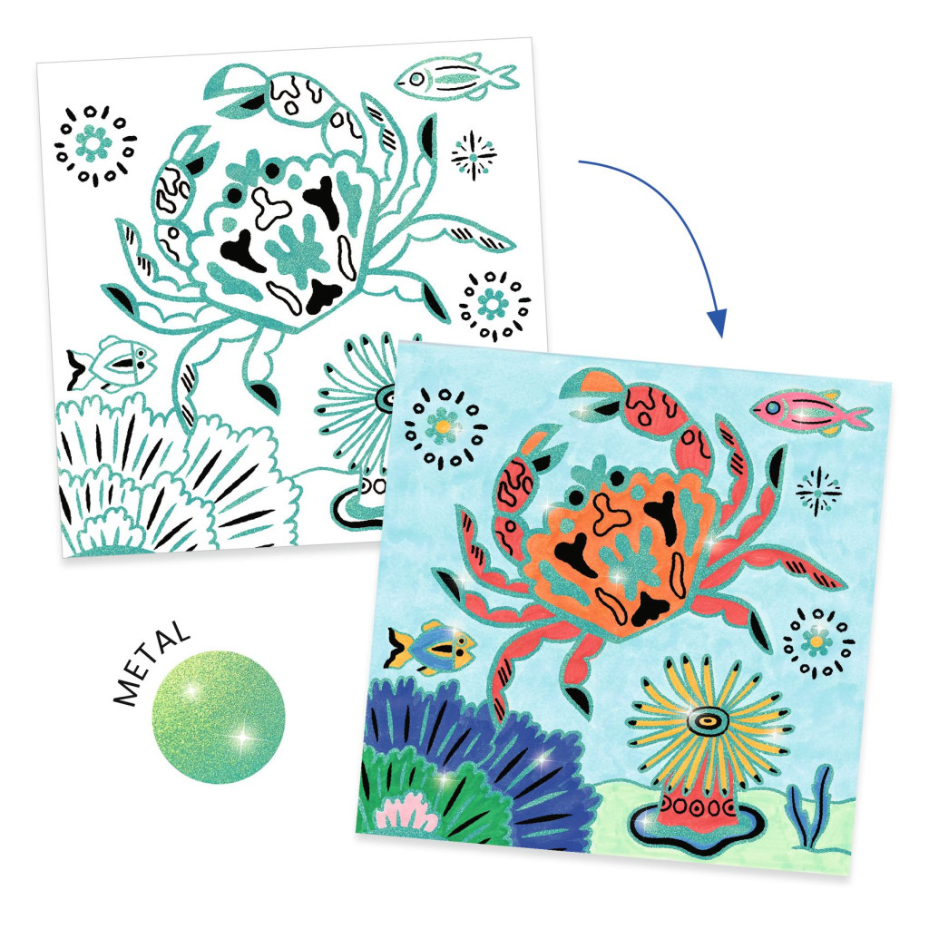 Csillámló színezők - Tenger mélyén - Under the sea – alternatív kép 3