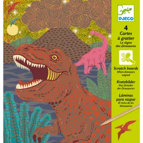 Djeco Karckép technika - Dinoszauruszok - Dinosaurs, 3–5 év, Többszínű