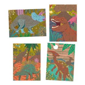 Djeco Karckép technika - Dinoszauruszok - Dinosaurs, 3–5 év, Többszínű
