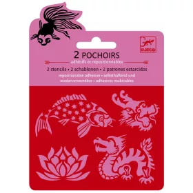 Djeco Mini sablon - Ázsiai motívumok - Asia, 3–5 év, Többszínű