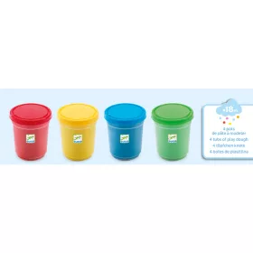 Djeco Gyurma - 4 szín pillegyurma - 4 tubs of play dough, 3–5 év, Többszínű