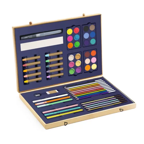 Djeco Kreatív eszközök - Festő és rajz készlet - Sparkling box of colours, 3–5 év, Többszínű