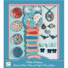 Djeco Ékszerkészító készlet - Gyöngyök és madarak - Pearls and birds, 3–5 év, Többszínű