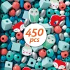 Djeco Fagyöngy készlet - Erdei állatkák - Wooden beads, small animals, 3–5 év, Többszínű