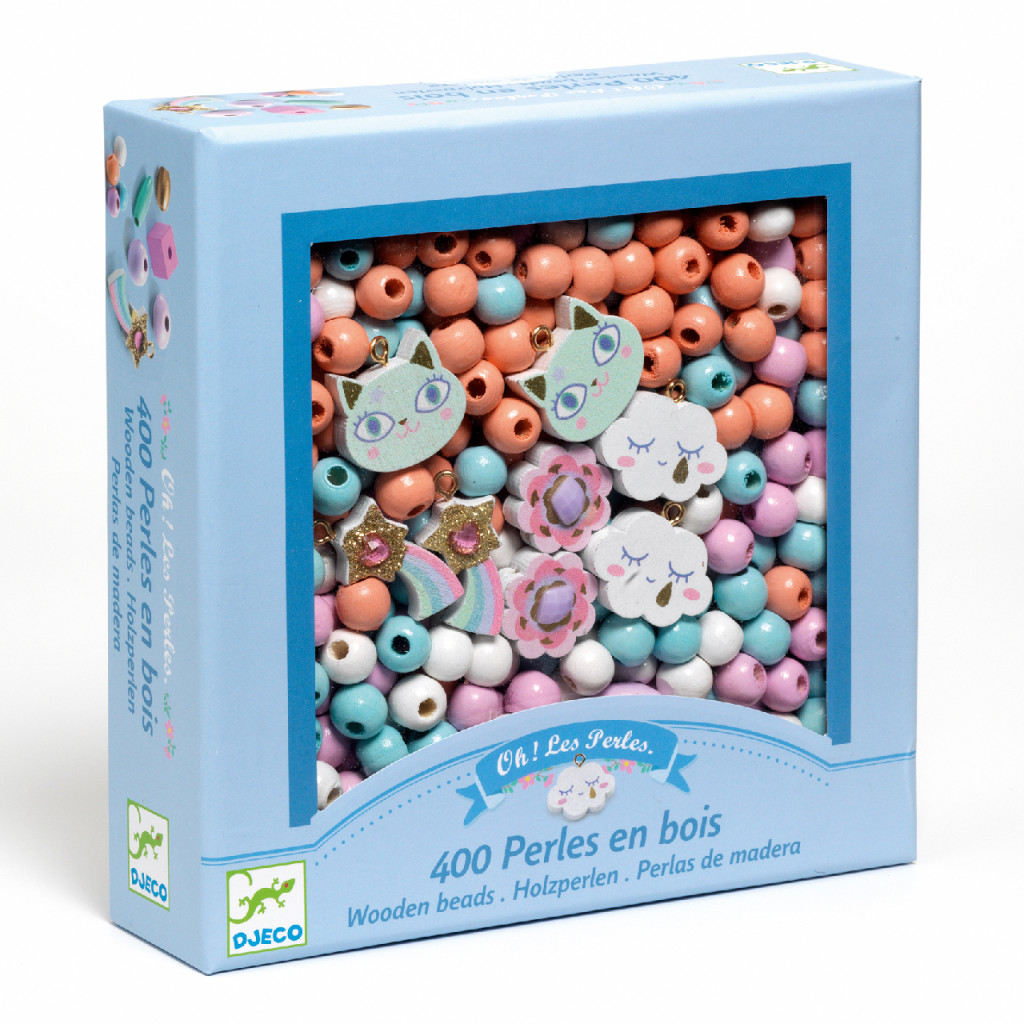 Fagyöngy készlet - Szivárvány - Wooden beads, Rainbow – fő nézet