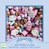 Djeco Fagyöngy készlet - Szivárvány - Wooden beads, Rainbow, 3–5 év, Többszínű