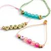 Djeco Ékszerkészítő készlet - Betű gyöngyök - Alphabet beads, 3–5 év, Többszínű