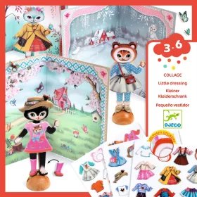 Djeco Papírbaba öltöztető - Kismacska gardróbja - Little gardrobe, 0–2 év, Többszínű