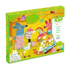 Djeco Kollázs műhely - Mozaikkép készítés kezdetei - Foam fun, 3–5 év, Többszínű