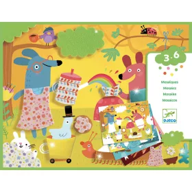 Djeco Kollázs műhely - Mozaikkép készítés kezdetei - Foam fun, 3–5 év, Többszínű