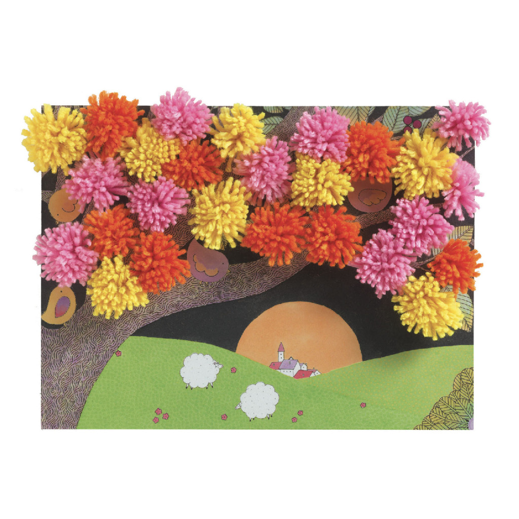 Pompom-kép készítés - Kirobbanó pompom meglepetés - An explosion of pompons – alternatív kép 2