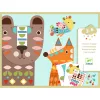 Djeco Kollázs műhely - Mackó, róka, madárka - 3 giant animals, 3–5 év, Többszínű