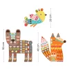 Djeco Kollázs műhely - Mackó, róka, madárka - 3 giant animals, 3–5 év, Többszínű