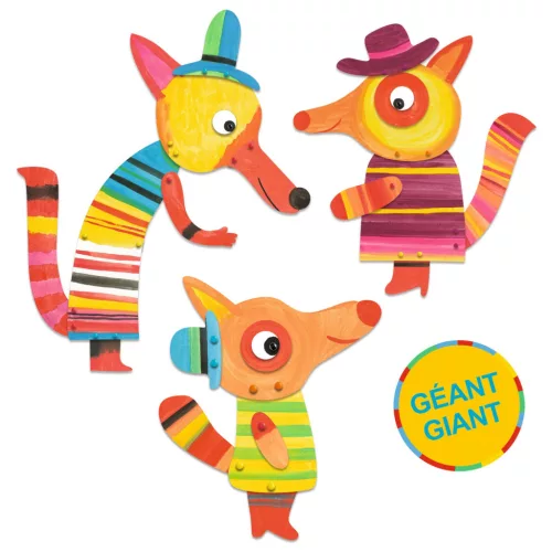 Djeco Művészeti műhely, festés - A róka család, bábok - The fox family, 3–5 év, Többszínű