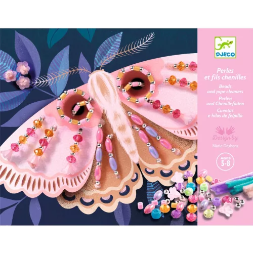 Djeco Fűzős képkészítő - Ragyogás az éjszakában - Light up the night, 3–5 év, Többszínű