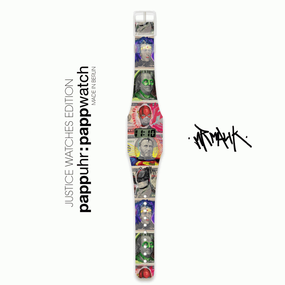 Papír karóra - JUSTICE FOR ALL - Pappwatch – alternatív kép 1
