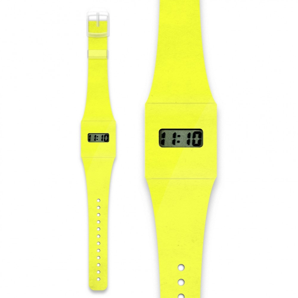 Papír karóra - YELLOW / NEON - Pappwatch – fő nézet