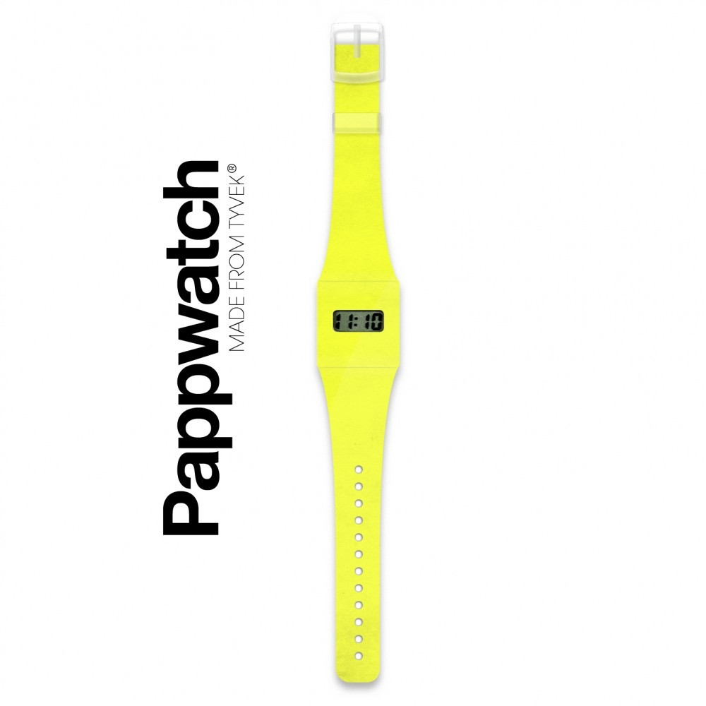 Papír karóra - YELLOW / NEON - Pappwatch – alternatív kép 1