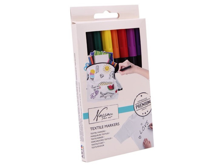 Nassau textil festő filctoll készlet 8 db-os CraftArt – fő nézet