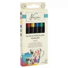   Üveg és porcelán festő filctoll készlet, 6 darabos CraftArt