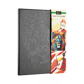   Nassau festés számok szerint fekete vászonra, Oroszlán 30 x30 cm CraftArt