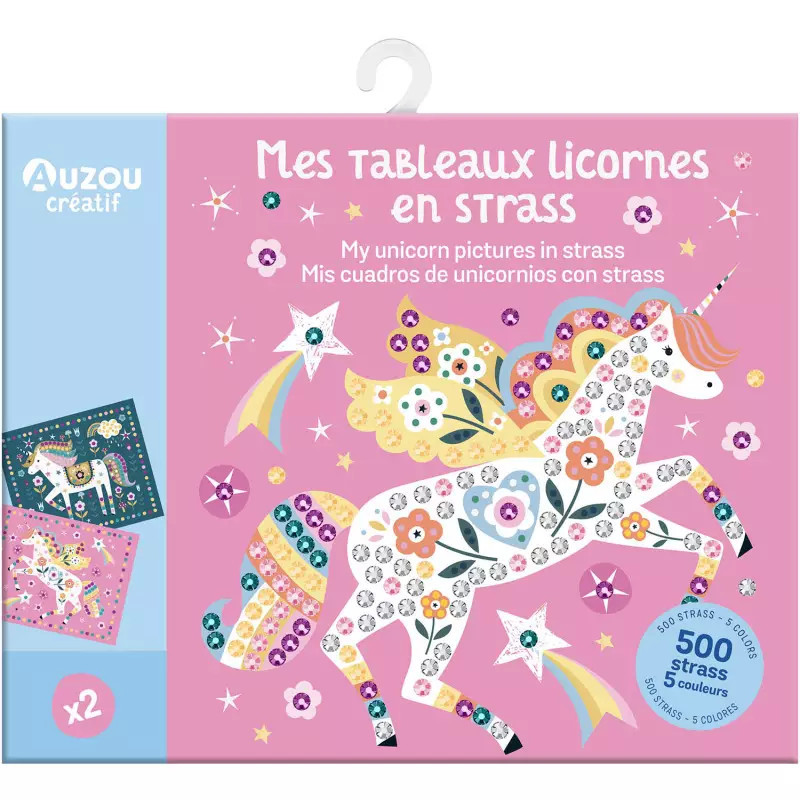 Strasszkő képkészítő készlet, Mesés állatok Auzou – fő nézet