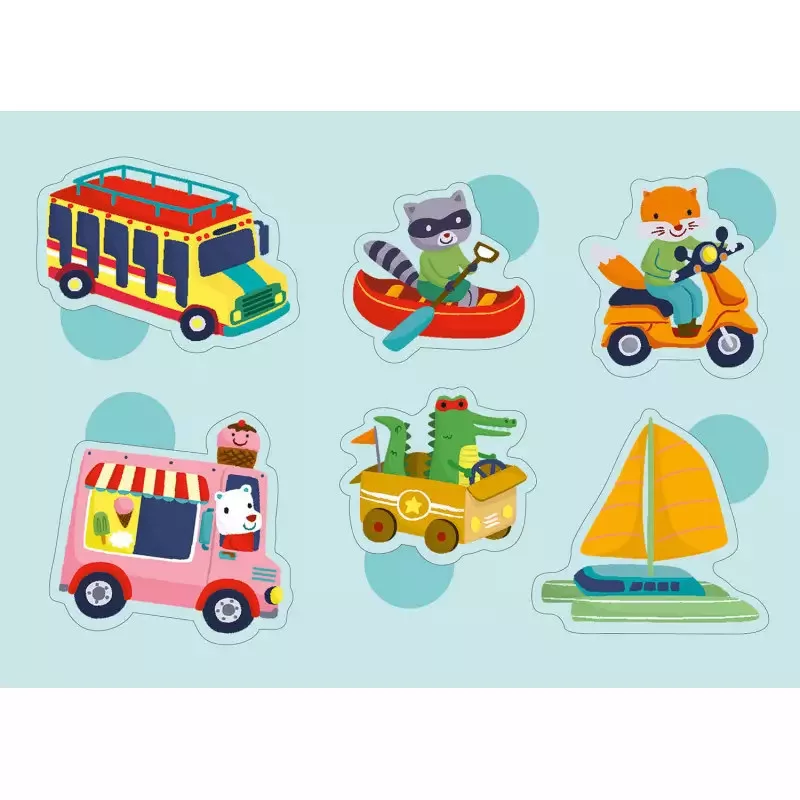 100 db-os matrica készlet, Közlekedési járművek Auzou alternatív kép 2