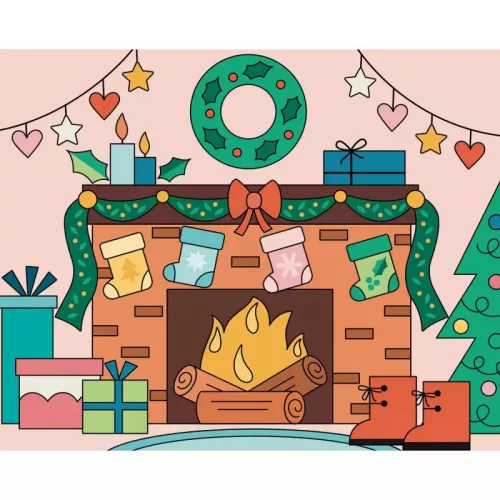 Vízzel festő képek, Karácsony Auzou