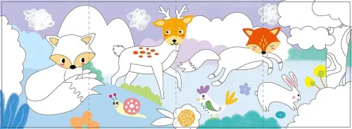 Rókás 3 az-1-ben zsírkréta készlet kiszínezhető poszterrel, 12 db-os Avenir