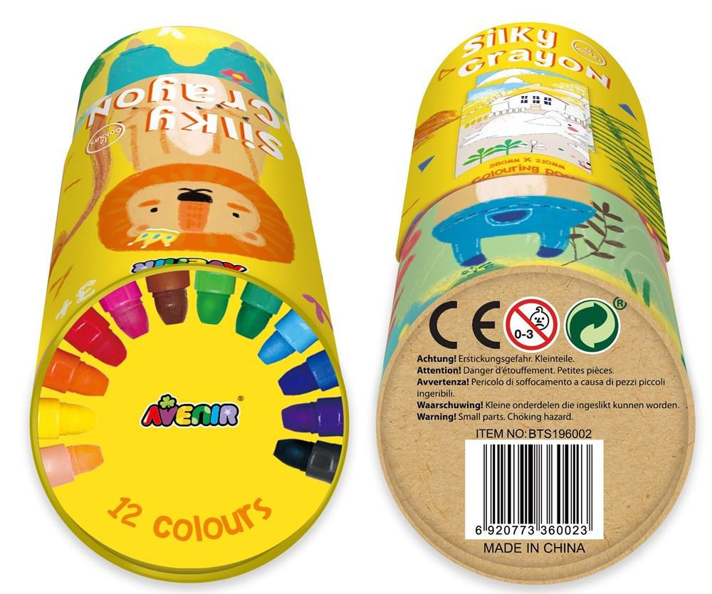 Avenir Kids® Oroszlános 3 az-1-ben zsírkréta készlet kiszínezhető poszterrel, 12 db-os Avenir, alternatív kép 5