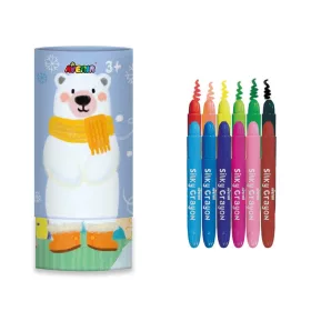   Jegesmacis 3 az-1-ben zsírkréta készlet kiszínezhető poszterrel, 12 db-os Avenir