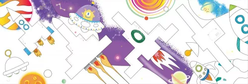 Építs és rajzolj fejlesztő kreatív zsírkréta készlet, Világűr Avenir