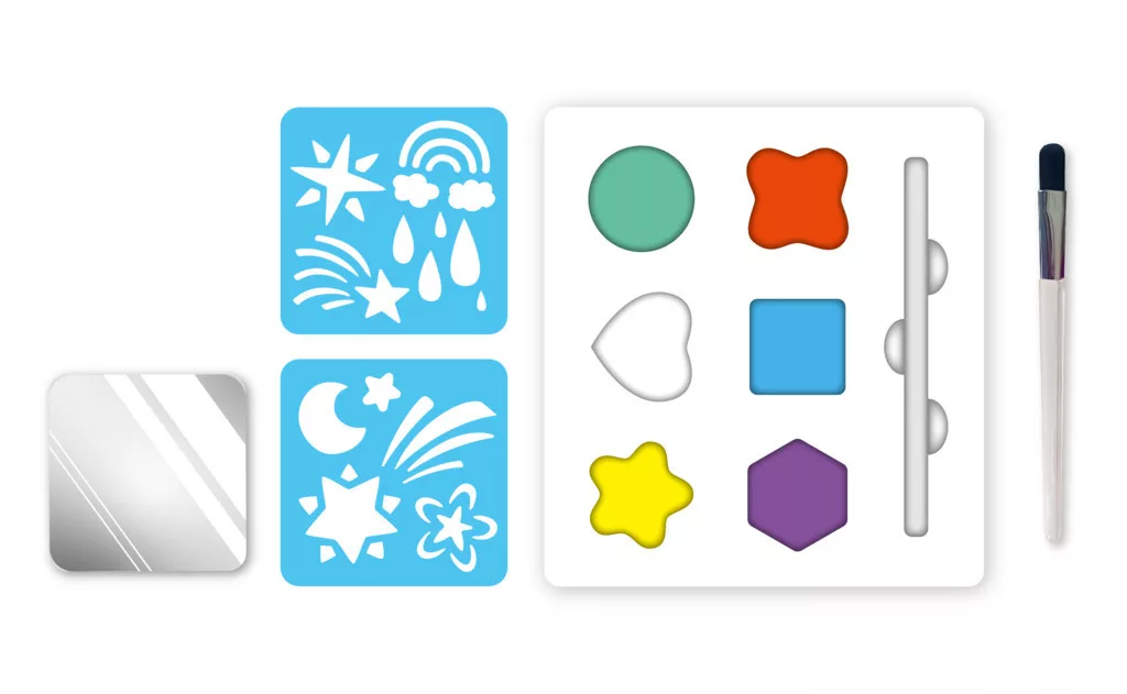 Arcfestő készlet stencillel, Csillagok Avenir alternatív kép 1