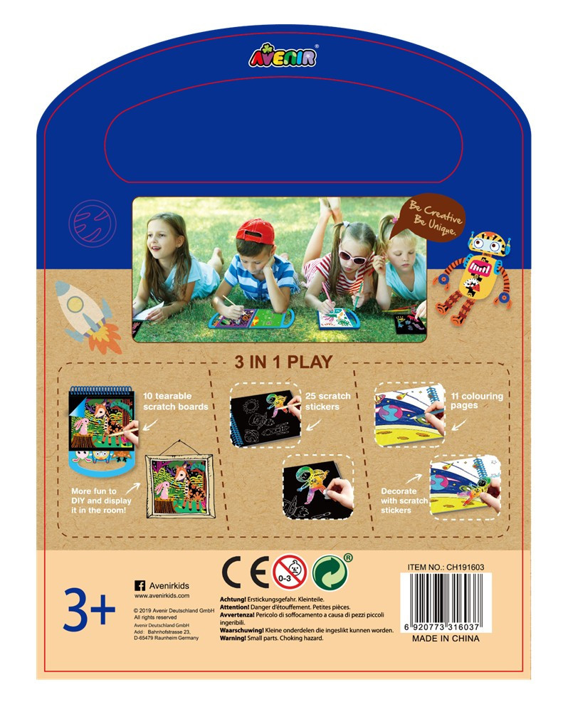 Avenir Kids® Karckép könyv matricákkal Kalandozás Avenir, alternatív kép 1